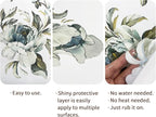 Floral Vintage Rub on Transfer for Furniture Large Flower UV DTF Transfer - Image 5
