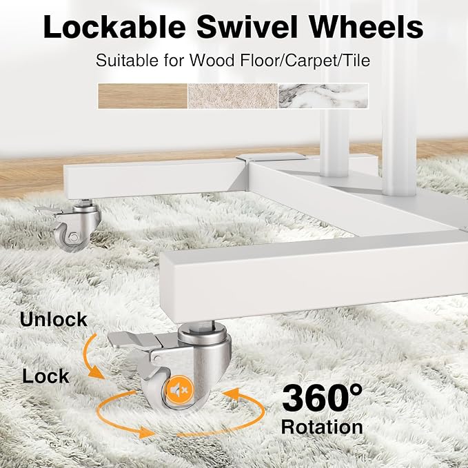 Mobile TV Stand Rolling TV Cart Floor Stand - Image 4