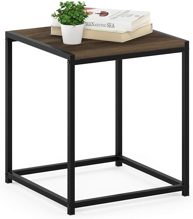 FURINNO Camnus Modern Living End Table, Columbia Walnut, 15.75 in x 15.75 in x by Furinno-FitsYourSpaceFitsYourBudget