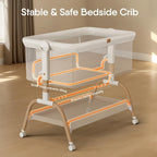 Baby Bassinet Bedside Crib, 3-in-1 Baby Bassinet Bedside Sleeper - Image 5