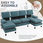 U-Shaped Sectional Couches for Living Room, 4 Seat Sofa - Image 7
