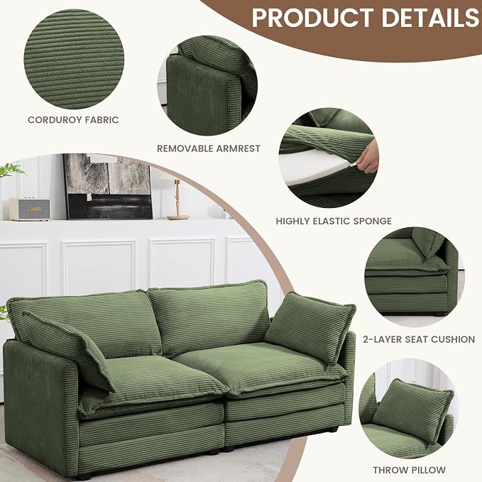 ROWHY Sectional 2 Seat Cloud Loveseat - Image 4