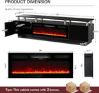90" TV Stand for Living Room, Large Entertainment Center & Media Console - Image 2
