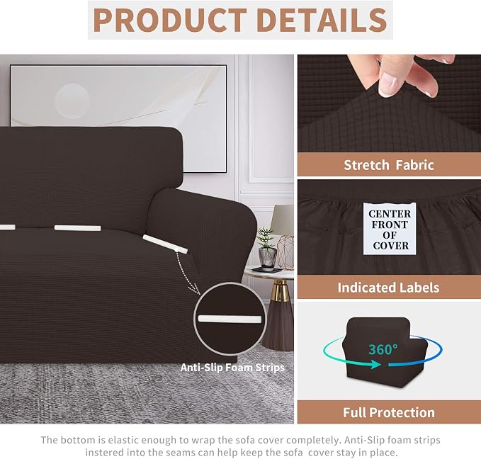 Easy-Going 100% Waterproof Chair Couch Cover, Stretch Jacquard Sofa Cover | - Image 4