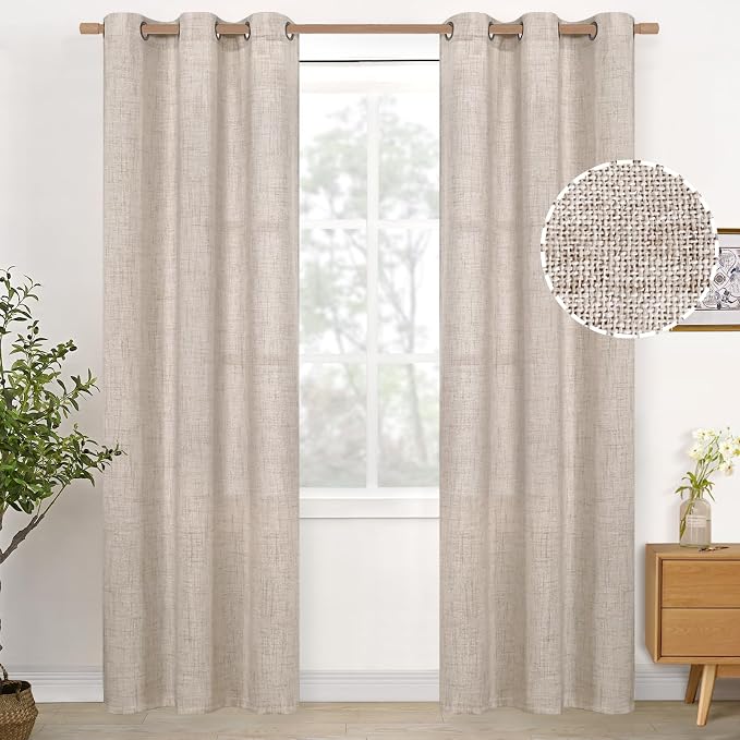 YoungsTex 38 Inch Wide Linen Curtains by YoungsTex