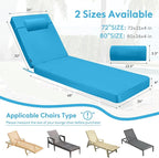 Chaise Lounge Cushion for Outdoor Furniture, Waterproof, Fade-Resistant and - Image 6