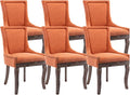 Modern Dining Chairs Set of 6, High Back Dining Chairs Side Chairs by MZDOO