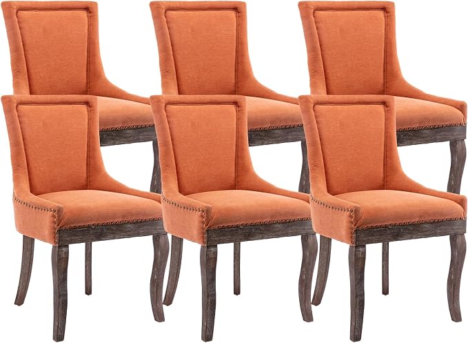 Modern Dining Chairs Set of 6, High Back Dining Chairs Side Chairs by MZDOO