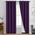 Yakamok Purple 100% Blackout Curtains 84 Inches Long by Yakamok