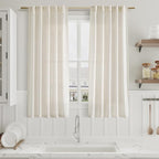 Linen Curtains 63 Inch Length 2 Panels Set - Image 6