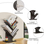 SHEEPAM 5 Tier Tree Book Shelf, Small Desktop Bookshelf - Image 4