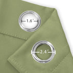 Blackout Curtains 52 x 108 inch/Sage Green Curtains Set of 2 Panels/Thermal - Image 5