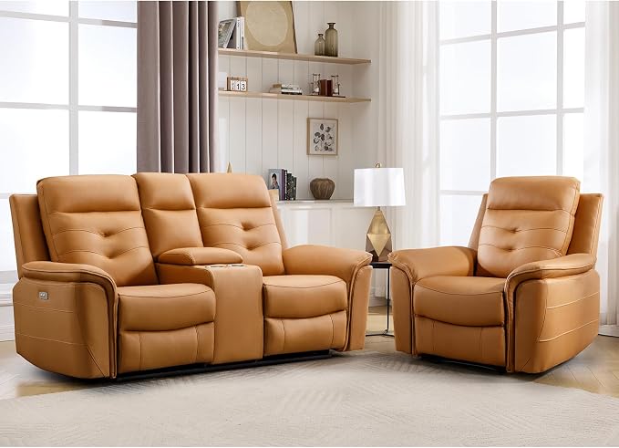 ANJ 2-Piece PU Leather Recliner Sofa Set by ANJ