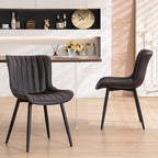 YOUNUOKE Dining Chairs Set of 2 Upholstered Mid Century Modern Kitchen Chair - Image 8