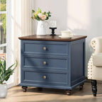 Joaxswe 24" Wide Farmhouse Night Stand Set of 2, Large End Table - Image 6
