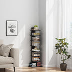 TUTOTAK Narrow Bookshelf, 8-Tier Bookcase, Spine Book Shelf - Image 5