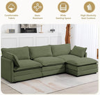 112'' Sectional Modular Cloud Couch, Oversized L Shaped 3 Seat Sofa - Image 5