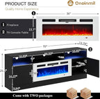 oneinmil 70" Fireplace TV Stand - Image 3