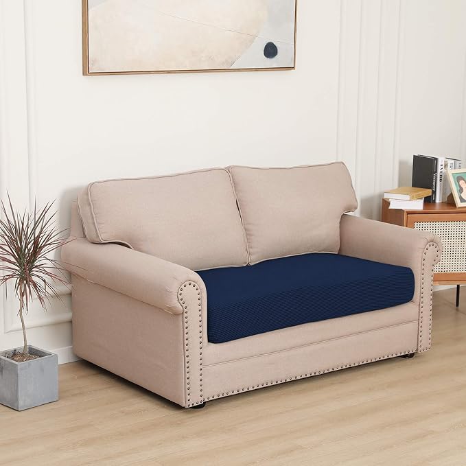 Easy-Going Stretch 1 Piece Loveseat Couch Cushion Cover - Image 2
