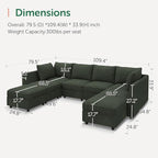 HONBAY Modular Sectional Sofa Couch - Image 2
