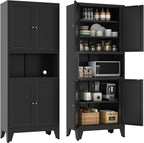 YAUWOH 69" Tall Metal Pantry Cabinet by YAUWOHFactoryOutletsColorfulMetalFurniture