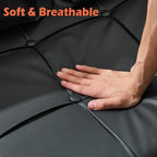LINLUX Black Leather 60" W Couch - Image 5