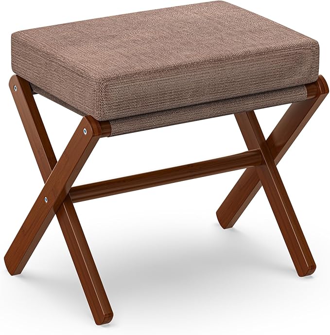 BAMBOOHOMIE Foldable Foot Stool Ottoman, Modern Foot Rest by BAMBOOHOMIE