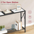 Tajsoon Console Table 41.8”, 2-Tier Entryway Table, Narrow Sofa Table - Image 4