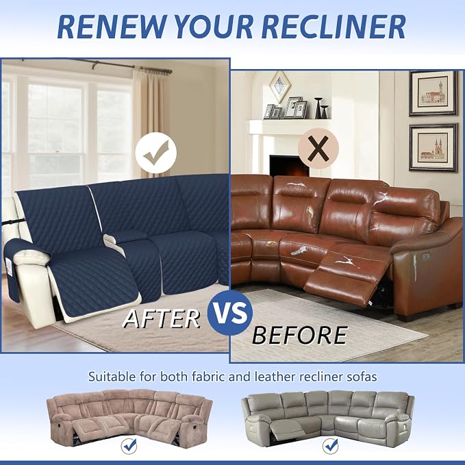 Arfntevss Recliner Sectional Couch Covers 1OO% Waterproof L Shape Sofa Cover - Image 6