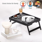 Fibogollo 4 Pack Bamboo Bed Tray Table - Image 5