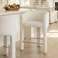 HNY Modern Counter Height Bar Stools, 26”H Barrel Counter Stools by HNY