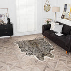 Huichenxing2021FURSTORE Faux Cheetah Area Rug Animals Printed Hide Mats Leopard - Image 5
