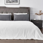 BEDELITE 3D Ribbed Jacquard White King Size Blankets - Image 2