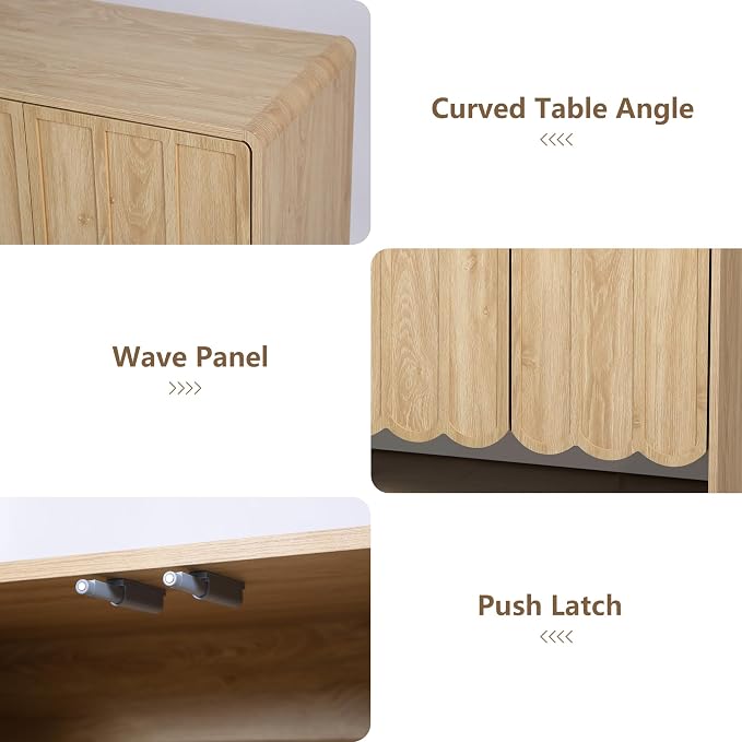 ORRD Sideboard Buffet Cabinet, Accent Storage Cabinets - Image 4