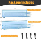 Magnetic Spice Rack for Refrigerator, 2 Pack Metal Magnetic Shelf Blue - Image 2