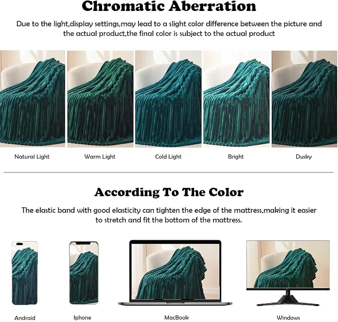 NEWCOSPLAY Fleece Ribbed Cozy Twin Blanket - Image 6