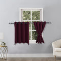 RV Blackout Curtains for Bedroom 52 x 36 Inch Long Burgundy 2 Panel | Thermal by Hiasan