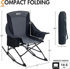 Portal Camping Rocking Chair Outdoors Folding Portable Rocker - Image 2