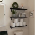 WOPITUES Wood Floating Shelves Set of 6, 24 inch Long Floating Shelves - Image 4