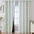 Sage Green and Greyish White Ombre Blackout Curtains by ESTELARTEXTILER