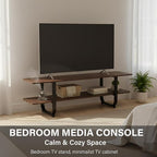 Tiita Bamboo TV Stand with Storage - Image 8
