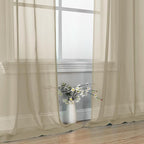 Taupe Sheer Curtains 84 Inches Long 2 Panels - Image 6