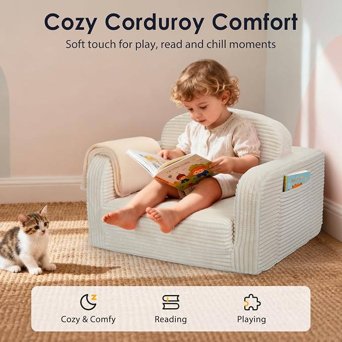 Foryoomi 2 in 1 Convertible Kids Couch - Image 3