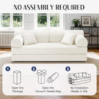 79'' Convertible Sofa Bed, 6 in 1 Folding Floor Futon Couch Sleeper - Image 7