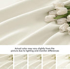 MIULEE Cream Back Tab Blackout Curtains 52x96 Inch Long 2 Panels Set | Rod - Image 8