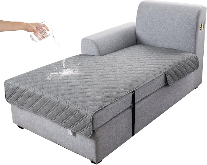 Genina L Shape Couch Cover, Sectional Couch Chaise Covers, Waterproof Washable by Genina