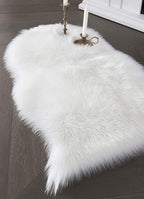 SERISSA 2x3 Fluffy White Faux Sheepskin Shaggy Rug - Image 5