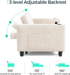 LINSY Sleeper Sofa Bed, Small 3 in 1 Convertible Loveseat Sleeper Couch - Image 3