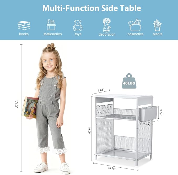 ECOLOVI Kids Nightstand 19in High - Image 2
