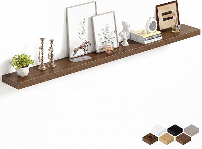 Fun Memories 72Inch Long Floating Shelves, 8 Inch Deep Shelves by FunMemories